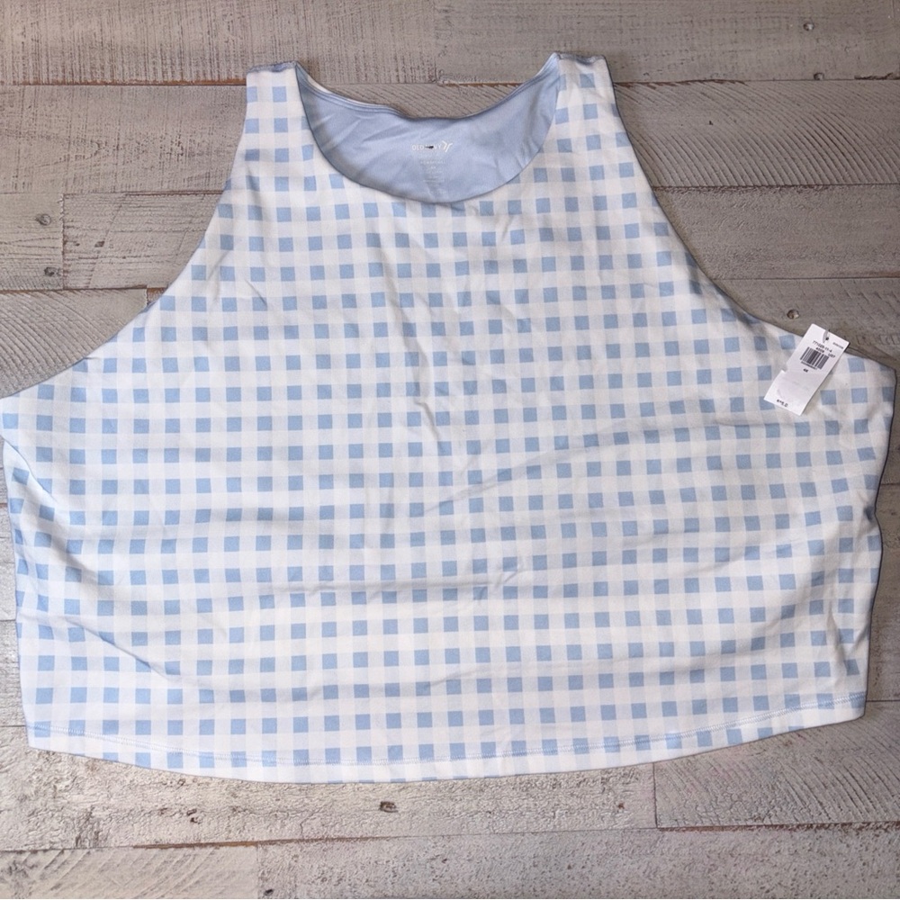 π Old Navy Active Womens Plus 3X Powersoft Built in Bra Athletic Tank Top Blue - Picture 7 of 15
